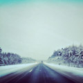 Snowy road Klaipeda-Vilnius